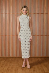 VESTIDO MIDI ALEXIA TERMOCOLANTE OFF WHITE