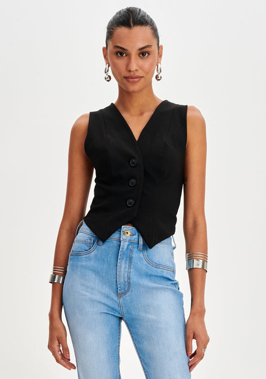 COLETE CURTO ALFAIATARIA PRETO