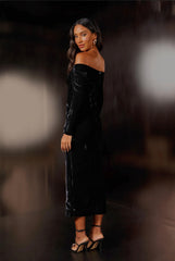 VESTIDO MIDI CHARLOTTE PRETO