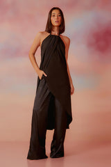 TUNICA CREPE SOFT RESORT PRETO / VERMELHO