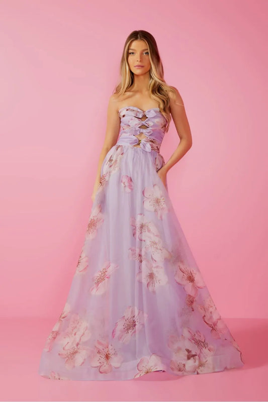 VESTIDO LONGO LUNA ESTAMPA FLOR