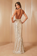 VESTIDO LONGO NADINE DOURADO