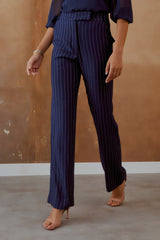 CALÇA RISCA RETA AZUL ECLIPSE