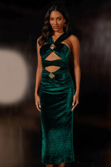 VESTIDO MIDI LIZ VERDE LONDRES