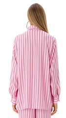 CAMISA OVERSIZED ESTAMPADA ROSA