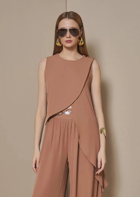 BLUSA ASSIMÉTRICA CREPE FLOW