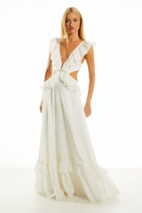 VESTIDO LONGO LÍVIA OFF WHITE