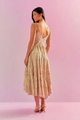 VESTIDO ASSIMÉTRICO BORDADO ESPELHO PÉROLA