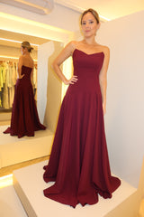 VESTIDO LONGO TOMARA QUE CAIA CINTURA BAIXA MARSALA