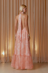 VESTIDO LONGO PREGAS ESTAMPA SPOTLIGHT