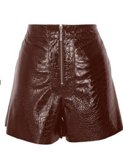 SHORT CURTO COURO CROCO