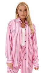 CAMISA OVERSIZED ESTAMPADA ROSA