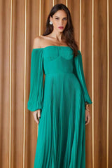 VESTIDO LONGO LELE VERDE ESMERALDA