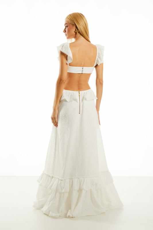 VESTIDO LONGO LÍVIA OFF WHITE