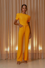 CALÇA CLÁSSICA BOLSO LAPELA TANGERINA FRIDA