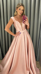 VESTIDO LONGO ZIBELINE ROSA PRINCESA