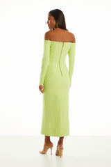 VESTIDO MIDI BRUNA LIME