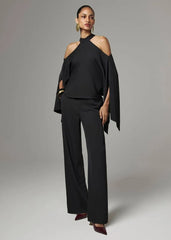 CONJUNTO BLUSA GOLA ALTA CALÇA PANTALONA