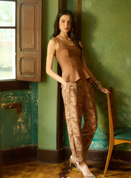 CALÇA JOGGER RENDA - MOCCA