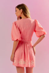 VESTIDO RAYON LINEN BORDADO HORTÊNSIA FONDANT