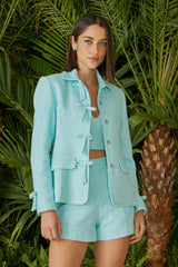 CASACO TWEED LAÇO AZUL SERENO