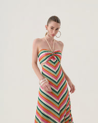 VESTIDO LONGO CINTURA VAZADA ZIGWARE