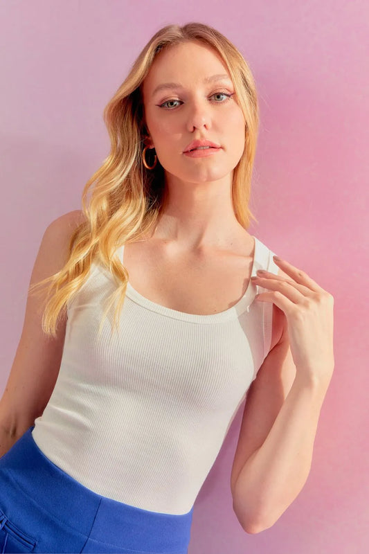 REGATA CANELADA BASIC OFF WHITE