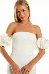 VESTIDO MIDI MICHELLE OFF WHITE