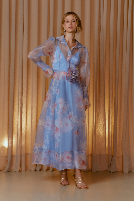 VESTIDO CHEMISE ESTAMPA FLORALIS