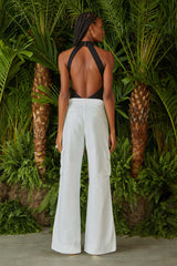 CALÇA SARJA CARGO BRANCO