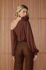 BODY CLAIRE UM OMBRO SÓ COFFEE