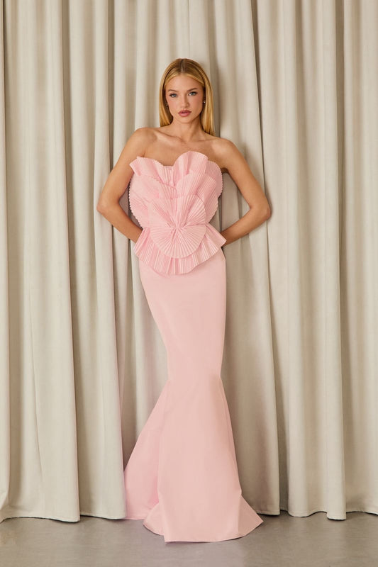 VESTIDO LONGO MARI FLOR ROSE