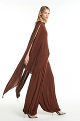 CALÇA ALADIM CÓS DOBRÁVEL MALHA MARROM