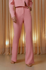 CALÇA CLÁSSICA BOLSO LAPELA ROSA CORA