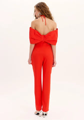 MACACÃO LONGO COM MAXI LAÇO VERMELHO