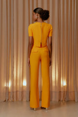 CALÇA CLÁSSICA BOLSO LAPELA TANGERINA FRIDA