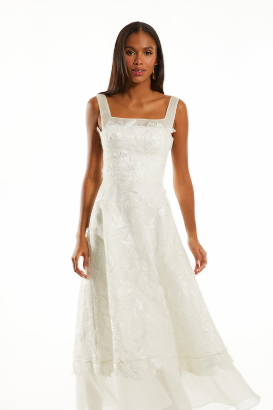 VESTIDO MIDI NAY OFF WHITE