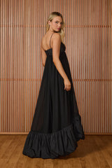 VESTIDO LONGO MAITÊ BALONÊ PRETO