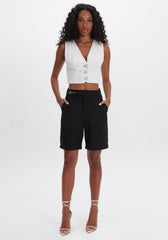 BERMUDA ALFAIATARIA COM FIVELA