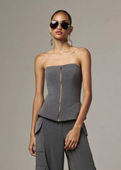 BLUSA CORSET ZÍPER FRONTAL