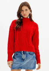BLUSA TRICOT OVERSIZED VERMELHO