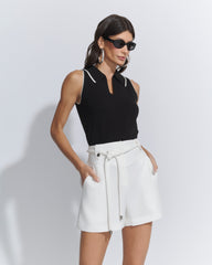 POLO REGATA TRICOT PRETO