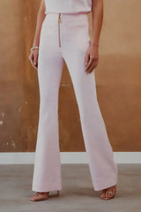 CALÇA ZIPER CASA INGLESA ROSA NEVOA