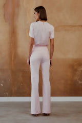 CALÇA ZIPER CASA INGLESA ROSA NEVOA