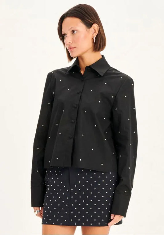 CAMISA MANGA LONGA SHINE PRETO