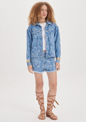 SHORT JEANS GRANDFATHER SUPER HIGH ESTAMPADO