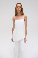 REGATA ASSIMÉTRICA CREPE PATOU OFF WHITE