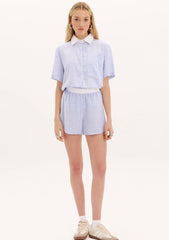 SHORT BOXER AZUL LISTRA BRANCA