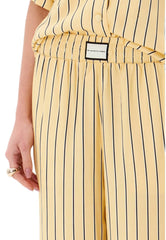 CALÇA WIDE LEG CÓS DE ELÁSTICO AMARELO