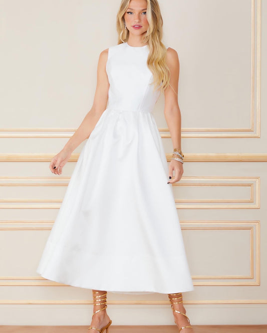 VESTIDO MIDI PALOMA OFF WHITE